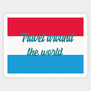 Travel Around the World - Luxembourg Sticker